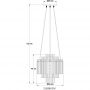 Lampa wisząca 5x40 W złota 15698H2M Globo Lighting Gorley zdj.2