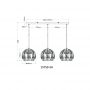 Lampa wisząca 3x25 W czarna 157593H Globo Lighting Mika zdj.2