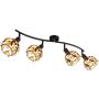 Lampa podsufitowa 4x25 W czarna 157594 Globo Lighting Mika zdj.1
