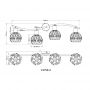 Lampa podsufitowa 4x25 W czarna 157594 Globo Lighting Mika zdj.2