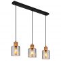 Lampa wisząca 3x25 W czarna-przydymiona 157683 Globo Lighting Aleidis zdj.4