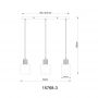 Lampa wisząca 3x25 W czarna-przydymiona 157683 Globo Lighting Aleidis zdj.2