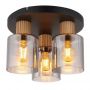 Lampa podsufitowa 3x25 W czarna-przydymiona 157683D Globo Lighting Aleidis zdj.3