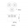 Lampa podsufitowa 3x25 W czarna-przydymiona 157683D Globo Lighting Aleidis zdj.2