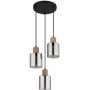 Lampa wisząca 3x25 W czarna-przydymiona 157683H Globo Lighting Aleidis zdj.1