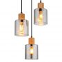 Lampa wisząca 3x25 W czarna-przydymiona 157683H Globo Lighting Aleidis zdj.3