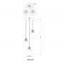 Lampa wisząca 3x25 W czarna-przydymiona 157683H Globo Lighting Aleidis zdj.2