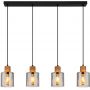 Lampa wisząca 4x25 W czarna-przydymiona 157684 Globo Lighting Aleidis zdj.1