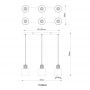 Lampa wisząca x25 W czarna 157686 Globo Lighting Aleidis zdj.2