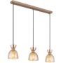 Lampa wisząca 3x40 W bursztynowa 15769A3 Globo Lighting Massey zdj.1