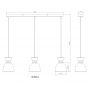 Lampa wisząca 3x40 W czarna-przydymiona 15769S3 Globo Lighting Massey zdj.2