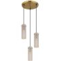 Lampa wisząca 3x40 W złota-bursztynowa 157753HR Globo Lighting Karolo zdj.1
