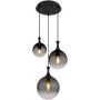 Lampa wisząca 3x10 W czarna-przydymiona 158853H Globo Lighting Dalton zdj.1