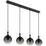 Lampa wisząca 4x40 W czarna-przydymiona 158854H Globo Lighting Dalton zdj.4