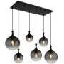 Lampa wisząca 6x10 W czarna-przydymiona 158856H Globo Lighting Dalton zdj.1