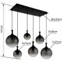 Lampa wisząca 6x10 W czarna-przydymiona 158856H Globo Lighting Dalton zdj.2