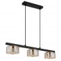 Lampa wisząca 3x6 W czarna-bursztynowa 160553HG Globo Lighting Higgins zdj.2