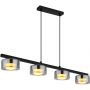 Lampa wisząca 4x6 W czarna-przydymiona 160554HS Globo Lighting Higgins zdj.1