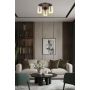 Lampa podsufitowa 3x60 W czarna-przydymiona 160563D Globo Lighting Felicia zdj.3