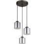 Lampa wisząca 3x60 W czarna-chrom 160563HR Globo Lighting Felicia zdj.1