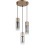 Lampa wisząca 3x25 W przydymiona-złota 210003HCA Globo Lighting Annika zdj.1