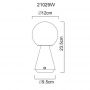 Lampa stołowa 1x1.5 W biała 21029W Globo Lighting Sora zdj.2