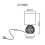 Lampa stołowa 1x40 W biała 21730W Globo Lighting Sylas zdj.2