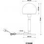 Lampa stołowa 1x40 W biała-czarna-mosiądz 21954M Globo Lighting Haku zdj.2