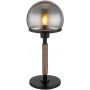 Lampa stołowa 1x40 W czarna-przydymiona-drewno 21954S Globo Lighting Haku zdj.1