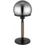 Lampa stołowa 1x40 W czarna-przydymiona-drewno 21954S Globo Lighting Haku zdj.5