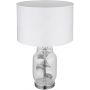 Lampa stołowa 1x40 W biała-przezroczysta-chrom 24141C Globo Lighting Ginko zdj.5