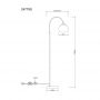 Lampa stojąca 1x50 W czarna 24779B Globo Lighting Benno zdj.2