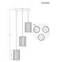 Lampa wisząca 3x60 W przydymiona 30229346 Globo Lighting Run zdj.2