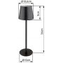 Lampa stołowa 1x3 W biała-czarna 58438G Globo Lighting Vannie zdj.2