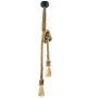 Lampa wisząca 2x12 W beżowa 307613 Goldlux Rope zdj.1