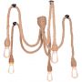 Lampa wisząca 5x12 W beżowa 312921 Goldlux Rope zdj.1