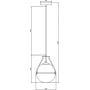 Lampa wisząca 1x25 W czarna-przydymiona OSDRO210DEC GTV Drop zdj.2