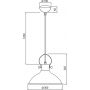 Lampa wisząca 1x40 W biała OSMEES00DEC GTV Mees zdj.2