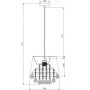 Lampa wisząca 1x40 W złota-brązowa OSNES42DEC GTV Nesto zdj.2