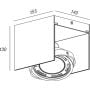 Lampa podsufitowa 1x40 W biała-czarna OSVERSO06DEC GTV Verso zdj.2