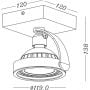 Lampa podsufitowa 1x40 W biała OSWALLY00DEC GTV Wally zdj.2