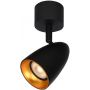 Lampa podsufitowa 1x10 W czarna SPL367481RBKGD Italux Tino zdj.1