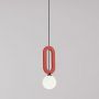 Lampa wisząca 1x25 W czerwona PND598391RED Italux Masso zdj.3