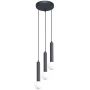 Lampa wisząca 3x5 W czarna PND335743BK Italux Filano zdj.1