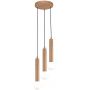 Lampa wisząca 3x5 W brązowa PND335743WD Italux Filano zdj.1