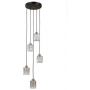 Lampa wisząca 5x40 W czarna-złota PND408135RBKHBR Italux Torno zdj.1