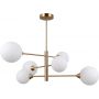 Lampa podsufitowa 6x5 W mosiądz PND553426HB Italux Evora zdj.1