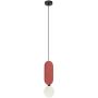 Lampa wisząca 1x25 W czerwona PND598151RED Italux Lorenzo zdj.1