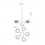 Lampa podsufitowa 4x40 W złota PND77362540WGD Italux Tiara zdj.2