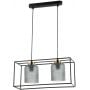 Lampa wisząca 2x40 W czarna-szary/popielaty PND232312BKSG Italux Sinella zdj.1